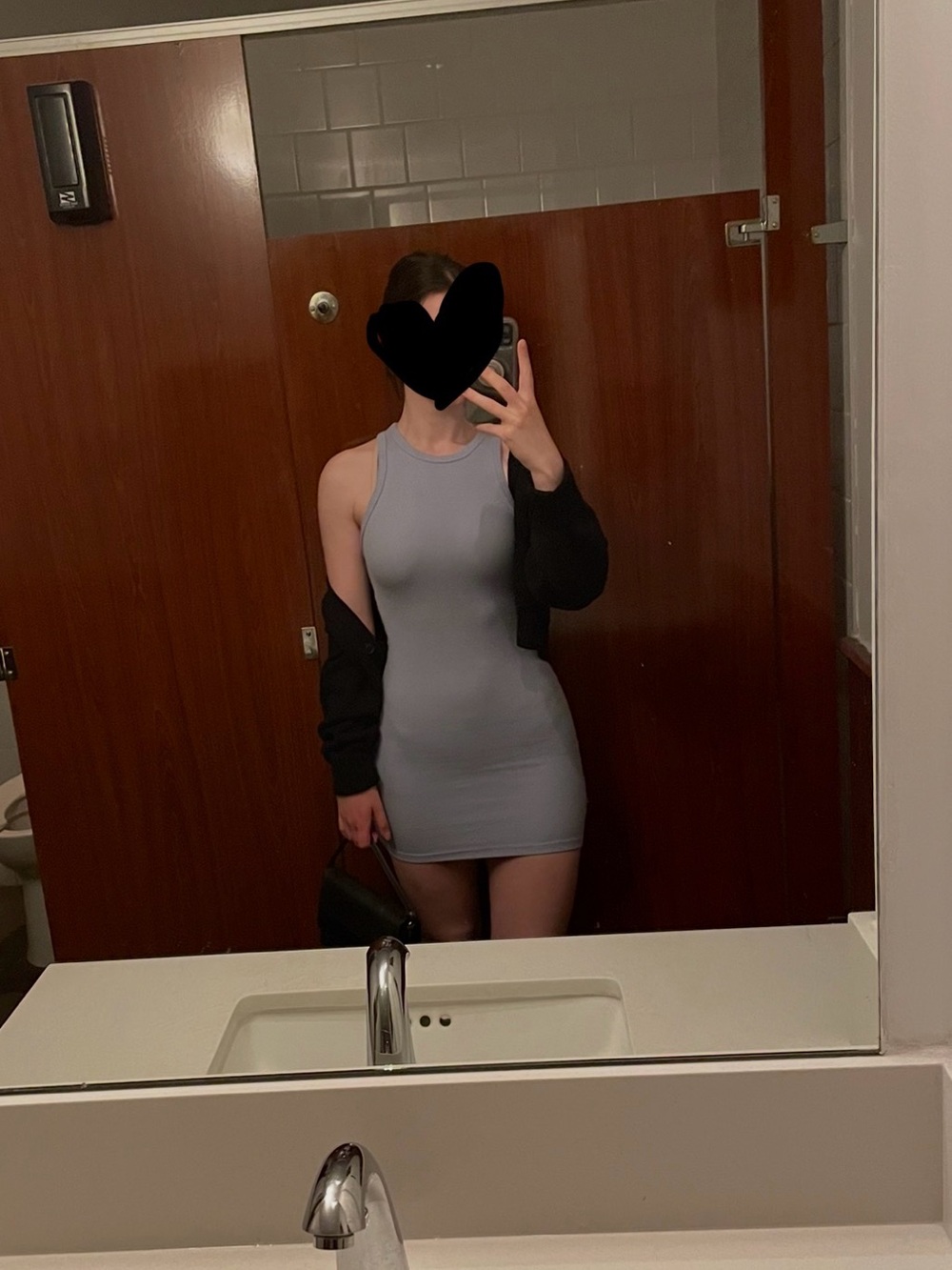 Garage - Sleeveless Bodycon Mini Dress in Baby Blue